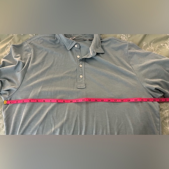 Travis Mathew Men’s Soft Blue Polo Golf Casual Shirt, w/Name, 4-Button; Size XL - Picture 7 of 7